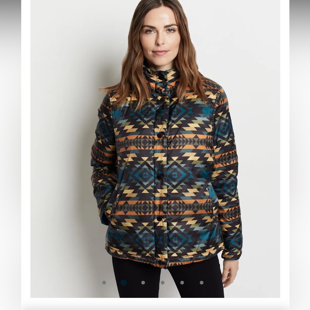 Pendleton Multicolor Patterned Reversable Puffer … - image 1